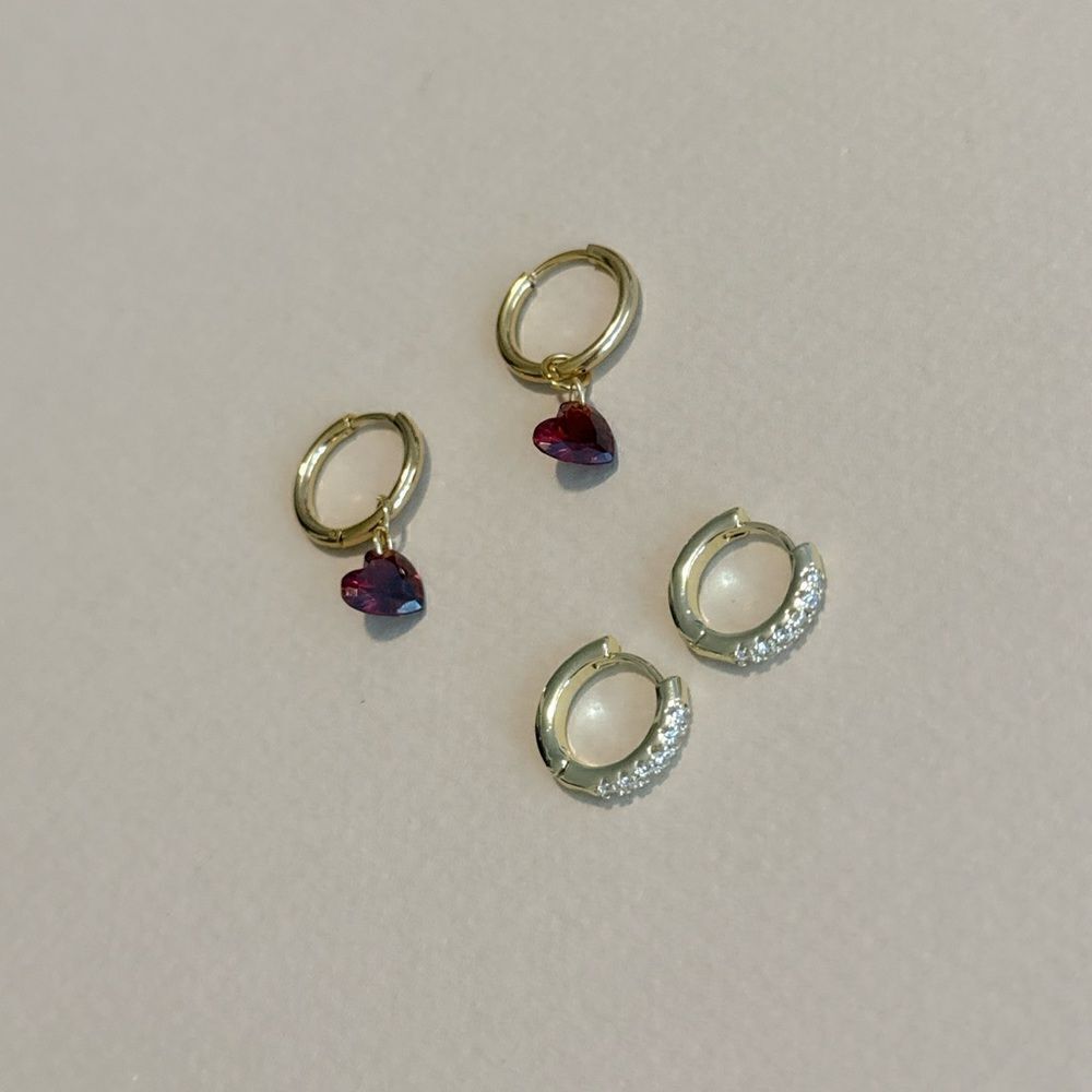 Heart hoop earrings M1079